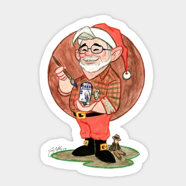 Santa George Sticker by CraigMahoney